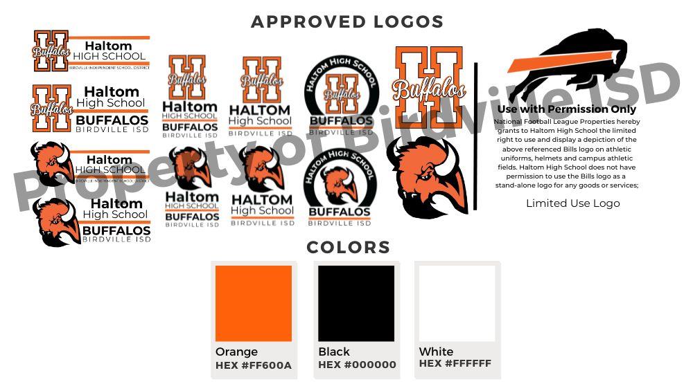 Birdville ISD logos and approved colors. Contact district for logos and details. 